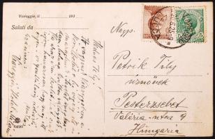 1923 Mihálovits Miklós festő saját kézzel írt és aláírt képeslapja