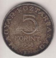 1948. 5Ft Ag "Petőfi" T:2