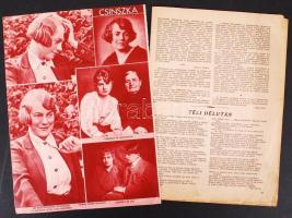 1934 Csinszkáról szóló cikkek, képek különböző újságokból, Megsárgult akták a vőlegény Adyról c. cik...