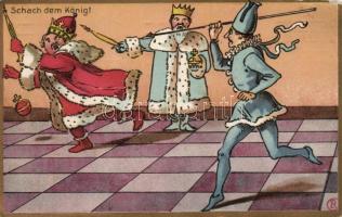 Schach dem König / Chess game, humour