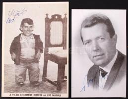 Vámos János aláírt kép + A világ legkisebb emberének aláírt képe