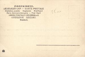 Jockey, humourous hand-painted postcard s: Kiss