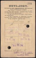 1933 Hajduszoboszló fényképes fürdő hetijegy