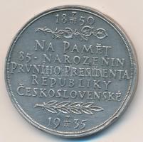 Csehszlovákia 1935. "Tomas G. Masaryk elnök 85. születésnapja" Ag emlékérem, peremén jelez...