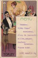Törley, pezsgőreklám / Art Nouveau champagne advertisement, litho (Rb)