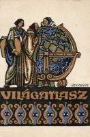 Világatlasz reklám / world atlas advertisement s: Szekeres