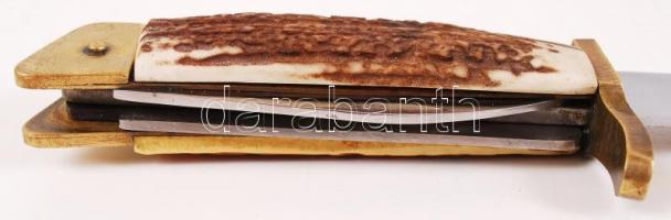 Több funkciós vadász kés, ragasztott, h:27 cm