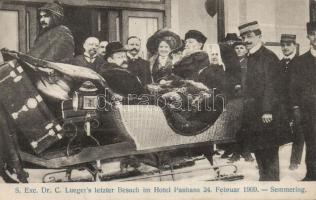 Dr. Karl Lueger's letzter Besuch im Hotel Panhans, Semmering / Lueger's last visit to Hotel Panhans
