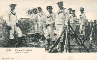 Pola, während der Ruhezeit, K.u.K. Kriegsmarine / K.u.K. navy, mariners having a rest