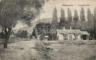 Badacsony, Vasútállomás; kiadja Mérei Ignác (fa)