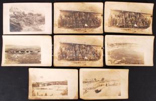 cca 1916 8 db fotó az I. világháborúból a keleti frontról, hátoldalt feliratozva / 8 WW. I. military ohotos from the eastern front with descriptions on the back