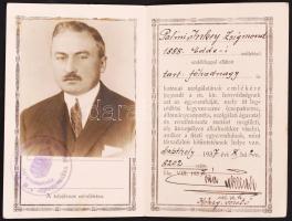 1937, 1941 pallini Inkey Zsigmond katonai igazolványa, valamint Délvidék emlékérem igazolványa