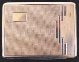 Ezüst cigarettatárca belül aranyozott, jelzett, TA mesterjeggyel / Silver cigarette box 100g