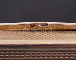 Ezüst cigarettatárca belül aranyozott, jelzett, TA mesterjeggyel / Silver cigarette box 100g