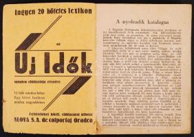 1936 A Hegedűs hírlapiroda kölcsönkönyvtár jegyzéke; Oradea, 1936