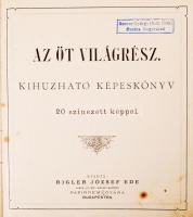Az öt világrész. Kihuzható képeskönyv 20 szinezett képpel. (Chromolitográfiák.) Bp. cca. 1880. Riegl...