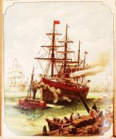 Az öt világrész. Kihuzható képeskönyv 20 szinezett képpel. (Chromolitográfiák.) Bp. cca. 1880. Riegl...