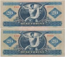 1965. 20Ft (2x) T:II-,III