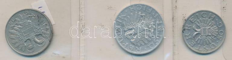 Ausztria 1935. 50Gr + 1934. 1Sch + 1947. 2 Sch T:2,2- Austria 1935. 50 Groschen + 1934. 1 Schilling + 1947. 2 Schilling C:XF,VF