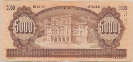 1990. 5000Ft "H" T:III(hajtásnál enyhe papírszakadás)