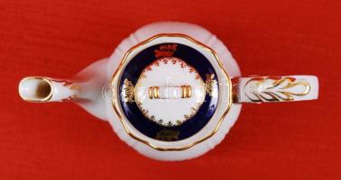 Zsolnay Pompadour kávés készlet, összesen: 16 db, jelzett, hibátlan/ Flawless Zsolnay chinaware coff...