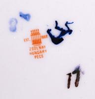 Zsolnay Pompadour kávés készlet, összesen: 16 db, jelzett, hibátlan/ Flawless Zsolnay chinaware coff...