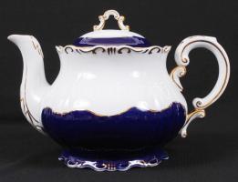 Zsolnay Pompadour hiányos teás készlet, összesen: 14 db, jelzett, hibátlan/ Flawless Zsolnay chinawa...