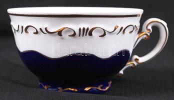 Zsolnay Pompadour hiányos teás készlet, összesen: 14 db, jelzett, hibátlan/ Flawless Zsolnay chinawa...