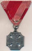 1916. "Károly-Csapatkereszt" cink kitüntetés mellszalaggal T:2 Hungary 1916. "Karl Troop Cross" zinc decoration with ribbon C:XF