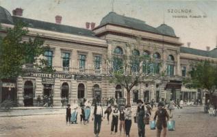 Szolnok, Városháza, Kossuth tér, Konsitszky György csemege kereskedése (ázott / wet damage)