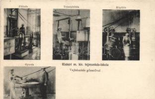 Kisbér, Tejmunkás iskola; kiadja Haftl Kálmán