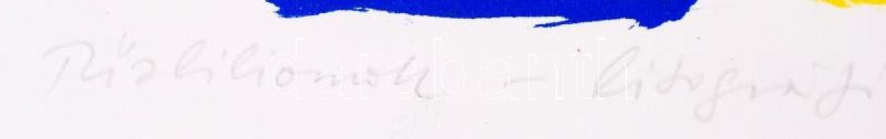 Vilhelm (Wilhelm) Károly (1943-2011): Tűzliliomok. Színes litográfia (próba), papír, jelzett, 37×26 ...