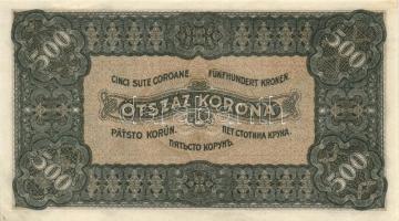 1923. 500K "Magyar Pénzjegynyomda Rt. Budapest" T:I-
Adamo K34