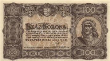 1923. 100K nyomdahely nélkül T:II Adamo K30