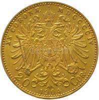 Ausztria 1904. 20K Au "Ferenc József" (6.78g/0.900) T:2
Austria 1904. 20 Corona Au "F...