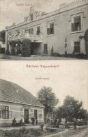 Répcelak Fő tér, Krausz Emánuel vegyeskereskedése, Stauffer kastély (fl)