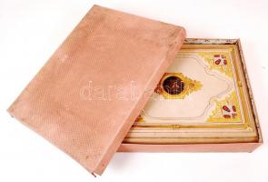 1918 Kövér Kálmán Med. Univ. Doctor 50 éves aranydiplomája latin nyelven, Morzsányi József díszműves...