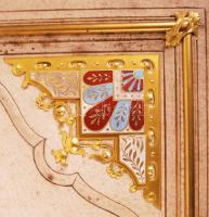 1918 Kövér Kálmán Med. Univ. Doctor 50 éves aranydiplomája latin nyelven, Morzsányi József díszműves...