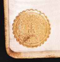 1918 Kövér Kálmán Med. Univ. Doctor 50 éves aranydiplomája latin nyelven, Morzsányi József díszműves...