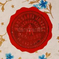 1918 Kövér Kálmán Med. Univ. Doctor 50 éves aranydiplomája latin nyelven, Morzsányi József díszműves...