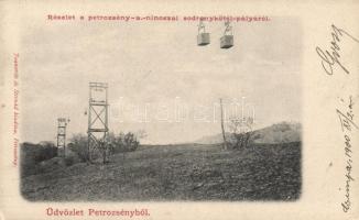 Petrozsény-Aninósza sodronykötél pálya, Joanovits és Sternád kiadása / hanging cabins (EK)
