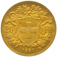 Svájc 1930B 20Fr Au "Helvetia" (6.46g/0.900) T:2
Switzerland 1930B 20 Francs Au "Helv...