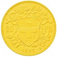 Svájc 1927B 20Fr Au "Helvetia" Bern (6.46g/0.900) T:2
Switzerland 1927B 20 Francs Au &quot...
