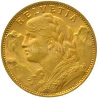 Svájc 1901B 20Fr Au "Helvetia" (6.46g/0.900) T:2 Switzerland 1901B 20 Francs Au "Helvetia" (6.46g/0.900) C:XF