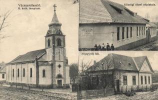 Vácszentlászló községi elemi népiskola, főjegyzői lak, Római katolikus templom (EK)