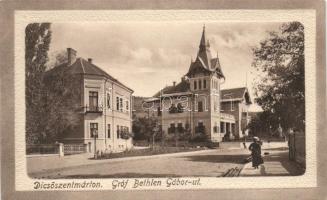Dicsőszentmárton, Gróf Bethlen Gábor út, Spitz J. kiadása / street