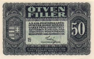 1920. 20f + 50f T:I,II (egyiken apró szakadás) 
Adamo K1,K2