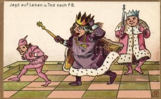 Jagd auf Leben und Tod nach F8 / Chess game, humour