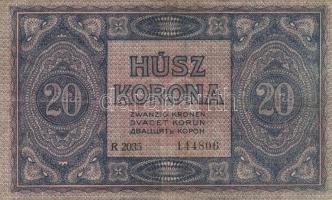 1919. július 15. 20K + 1919. augusztus 9. 20K "R" sorozat (2x) T:III,III-
Adamo K19,K20