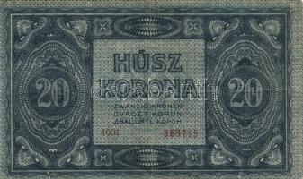 1919. július 15. 20K + 1919. augusztus 9. 20K "R" sorozat (2x) T:III,III-
Adamo K19,K20